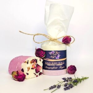 Dragonfruit Regen Solid Body Scrub with Rose Petal and Lavender