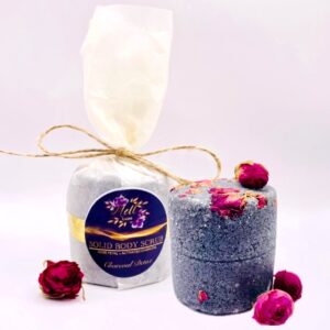 Charcoal Detox Body Scrub with Rose Petal and Activated Charcoal