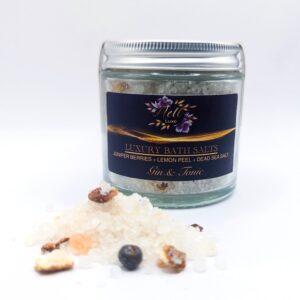 G&T Luxury Bath Salts with Juniper Berries, Dead Sea Salts and Lemon Peels