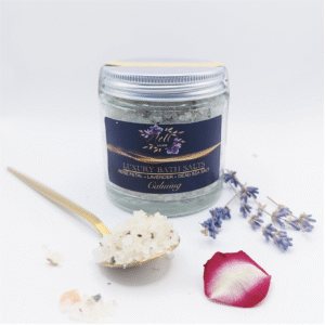 Calming Luxury Bath Salts with Lavender, Rose Petals and Dead Sea Salts