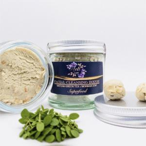 Superfood Facial Cleansing Dough with Matcha Green Tea and Moringa Leaf